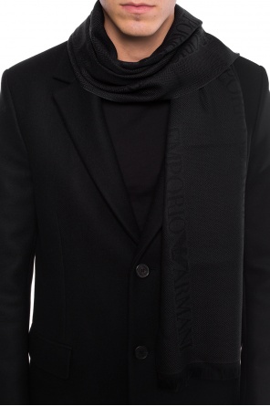 Scarf with an embroidered logo, zdjęcie 2 Scarf with an embroidered logo od Emporio Armani